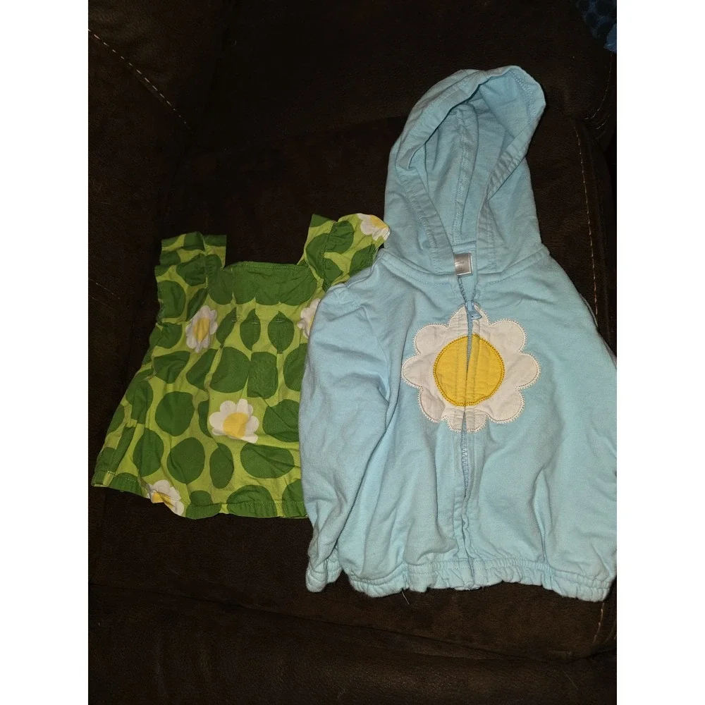 Gymboree a pop of‎ daisies top and sweatshirt size 12 18 months